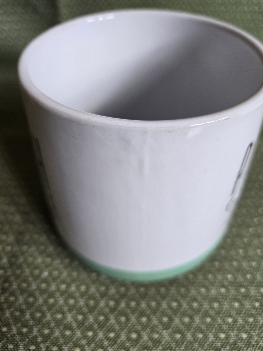 'Punch Today in the Face' Ceramic Mug with Mint Green Wide Bottom - Picture 8 of 8